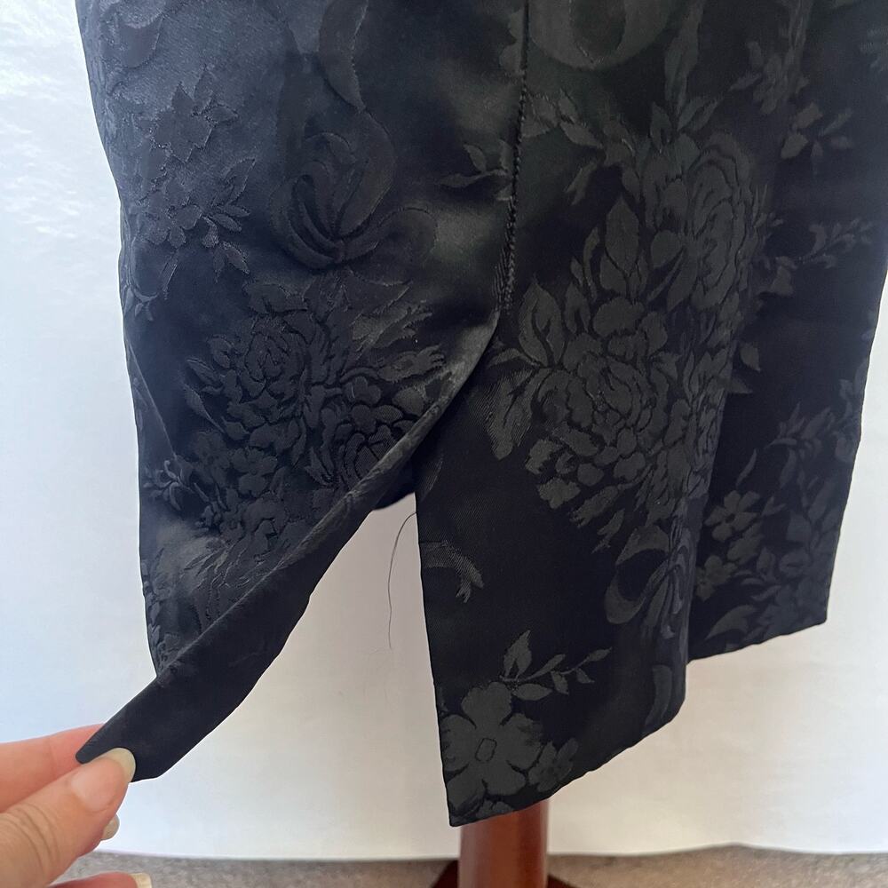 Vtg Y2K Scott McClintock Damask Lace Pearl Dress 6 Gothic Romantic Prom Glam USA - Picture 9 of 16